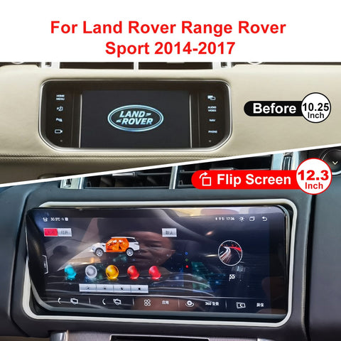 6+128G For Land Rover Range Rover Sport 2014-2017 Android Car Auto Radio Carplay Multimedia Player 12&quot; Reversible Screen