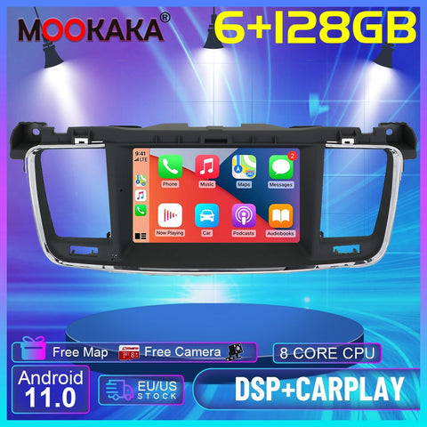 Android 11 4G +64G Car DVD GPS Multimedia Player For PEUGEOT 508 2011-2017  Navigation Head Unit Auto radio stereo DSP Carplay