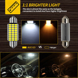 AILEO 1x C10W C5W LED Canbus Festoon 31mm 36mm 39mm 42mm for car Bulb Interior Reading Light License Plate Lamp White Free Error
