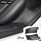 2021 New For Tesla Model Y Rear Door Sill Leather Protective Anti Kick Pad Hidden protection 2PCS/ set