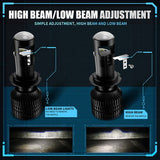 AILEO Mini H7 LED Bulb Projector Lens Automobles Headlight Lamp 70W/Pair 16000LM 12V RHD LHD