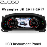 ZJCGO Auto Accessories 12.3“ LCD Instrument Dash Panel Board Meter Screen for Jeep Wrangler JK 2011~2017 Linux OS System