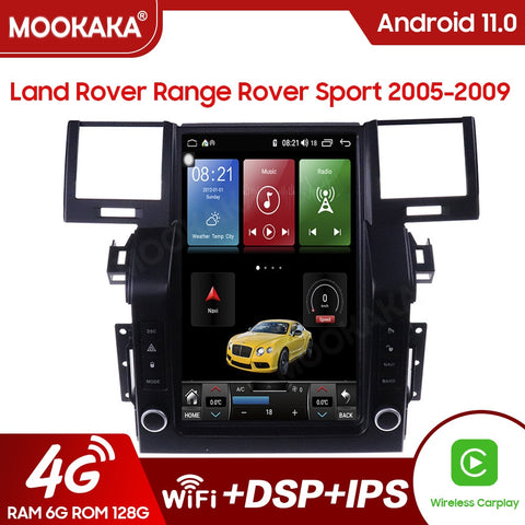 Android11 For Land Rover Range Rover Sport 2005-2009 Car Multimedia Player Touch Screen Stereo GPS Navigation System DSP Carplay