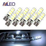 10pcs LED W5W T10 194 168 W5W COB 6SMD Led Parking Bulb Auto Wedge Clearance Lamp CANBUS Silica Bright White License Light Bulbs