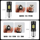 AILEO Car Lights Signal Lamp Bulb BA15S 1156 P21W LED PY21W BAU15S 3030 SMD chip Brake Lights Turn Signal  Daytime running light