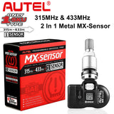 Autel TPMS Sensor MX-Sensor 2 in 1 Tire Repair Tools TPMS Sensor Support Programing With TS501 TS508 Equal 433 MHZ+315MHZ