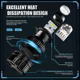 AILEO Mini H7 LED Bulb Projector Lens Automobles Headlight Lamp 70W/Pair 16000LM 12V RHD LHD