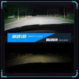 AILEO Mini H7 LED Bulb Projector Lens Automobles Headlight Lamp 70W/Pair 16000LM 12V RHD LHD