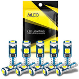 AILEO 10pcs High Bright T5 W1.2W  W3W LED For Air conditioner button light Instrument Lights Dashboard Warning Indicator Button