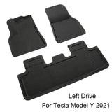 For Tesla Model 3 Model Y 2021 Floor Mat Fits Ultimate All Weather Waterproof 3D Floor Liner Full Set Front & Rear Interior Mats