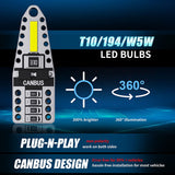 AILEO T10 Led Canbus W5W Led Bulbs 168 194 2SMD White Signal Lamp Dome Reading License Plate Light Car Interior Lights Auto 12V