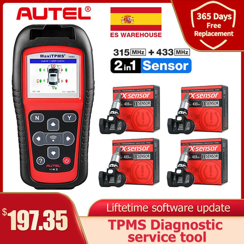Autel TPMS Sensor MX-Sensor 2 in 1 Tire Repair Tools TPMS Sensor Support Programing With TS501 TS508 Equal 433 MHZ+315MHZ