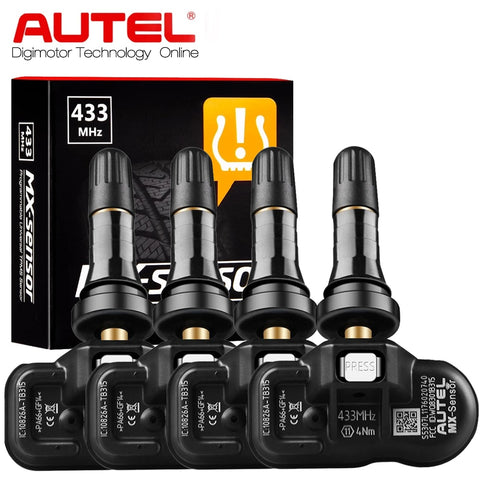 Autel Original MX Sensors TPMS 433MHz MX-Sensor Universal Programmable Clamp-in TPMS Sensor Tire Pressure Tool Rubber Head