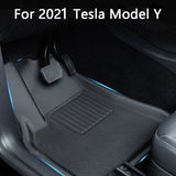 2021 Tesla Model Y Waterproof Non-Slip trunk Floor Mat TPE XPE Modified Accessories 3PCS