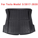 New Car TPE Rubber Rear Trunk Mat Customized Trunk Mat Floor Waterproof Tasteless Protective Pads For Tesla Model 3 Y 2017- 2021