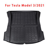 New Car TPE Rubber Rear Trunk Mat Customized Trunk Mat Floor Waterproof Tasteless Protective Pads For Tesla Model 3 Y 2017- 2021